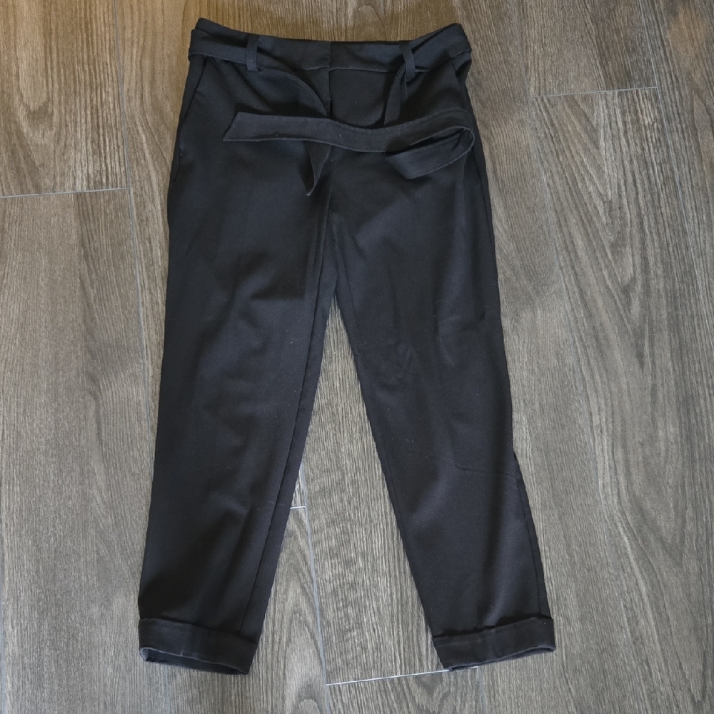 LOFT Black Belted Pants
